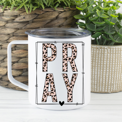 Leopard Print Pray Mug
