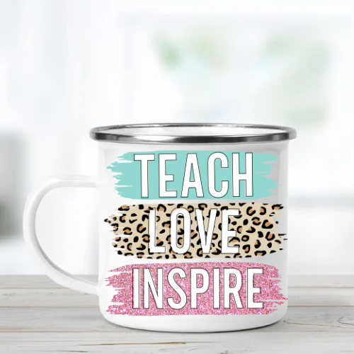 Teach Love Inspire Leopard Mug
