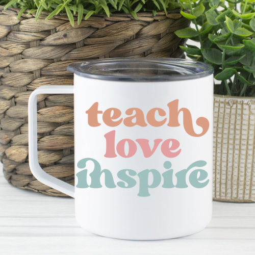 Retro Teach Love Inspire Mug